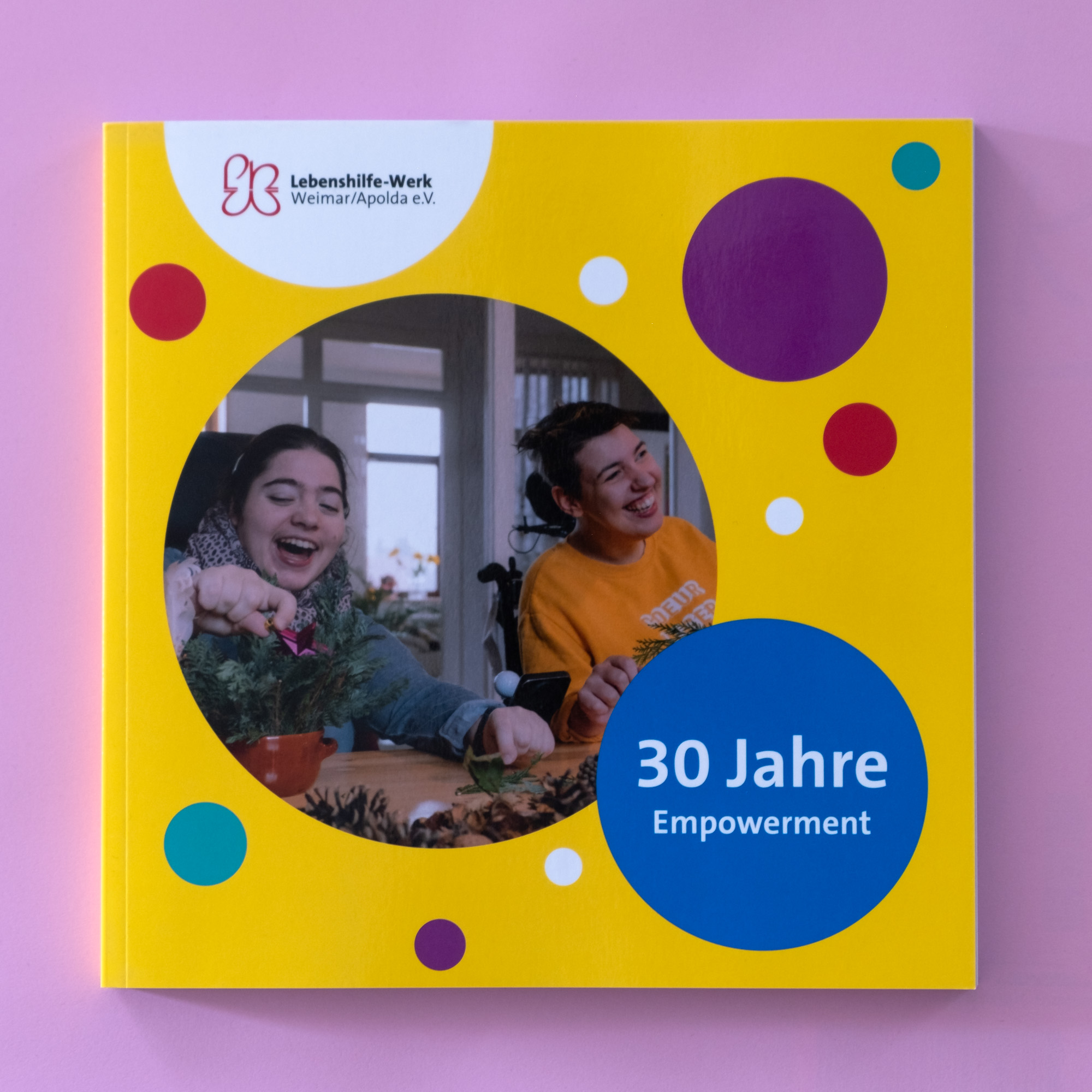Jubiläumsbroschüre "30 Jahre Lebenshilfe-Werk Weimar/Apolda", Cover